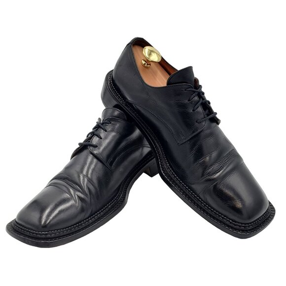 Vintage Valentino Garavani Olivier Italy Dress Shoes Oxfords Black Leather 10.5 - Picture 7 of 14